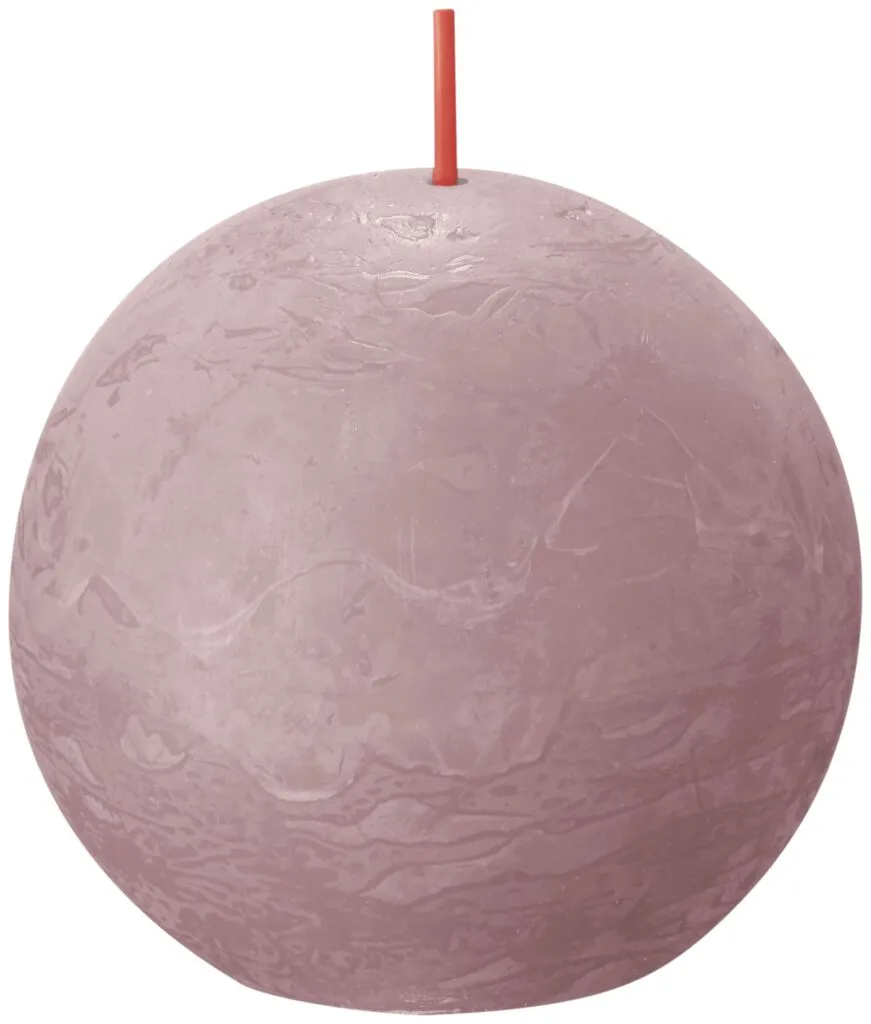 Bolsius Rustieke Bolkaars Ø76Mm Ash Rose (1 stuk)