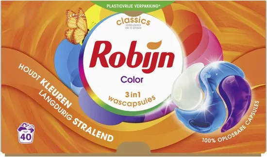 Robijn Wascapsules Kleur (40 stuks)