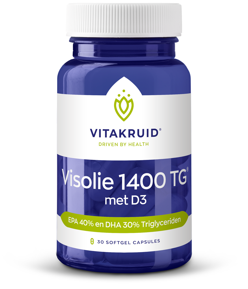 Vitakruid Visolie 1400 Tg® Triglyceriden Met D3 (30 softgels)
