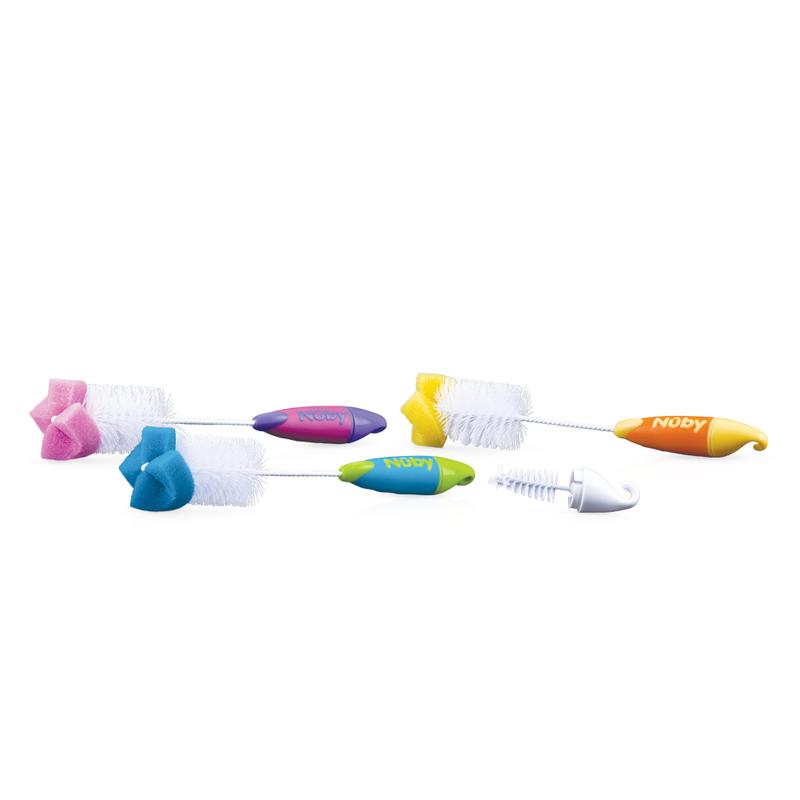 Nuby Flessenborstel Met Kleine Speenborstel & Sponsje (1 stuk)