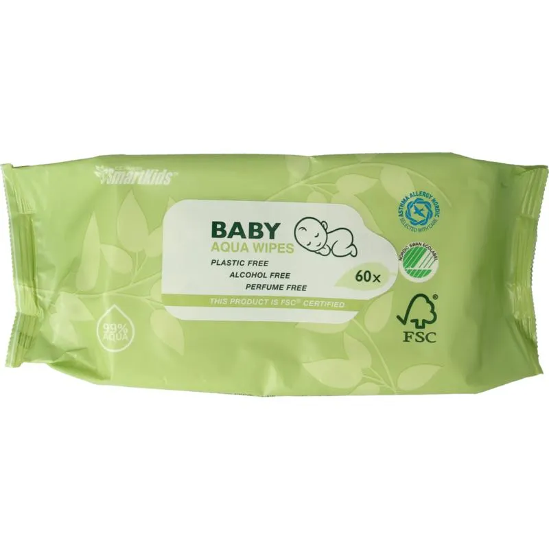 Smartkids Smartkids Baby Aqua Wipes (60 stuks)