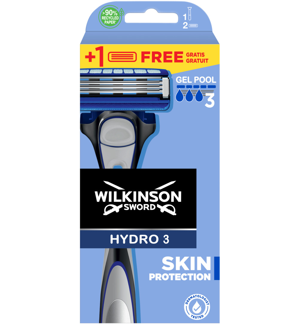 Wilkinson Hydro 3 razor skin protect 1 + 1 (1 stuk)