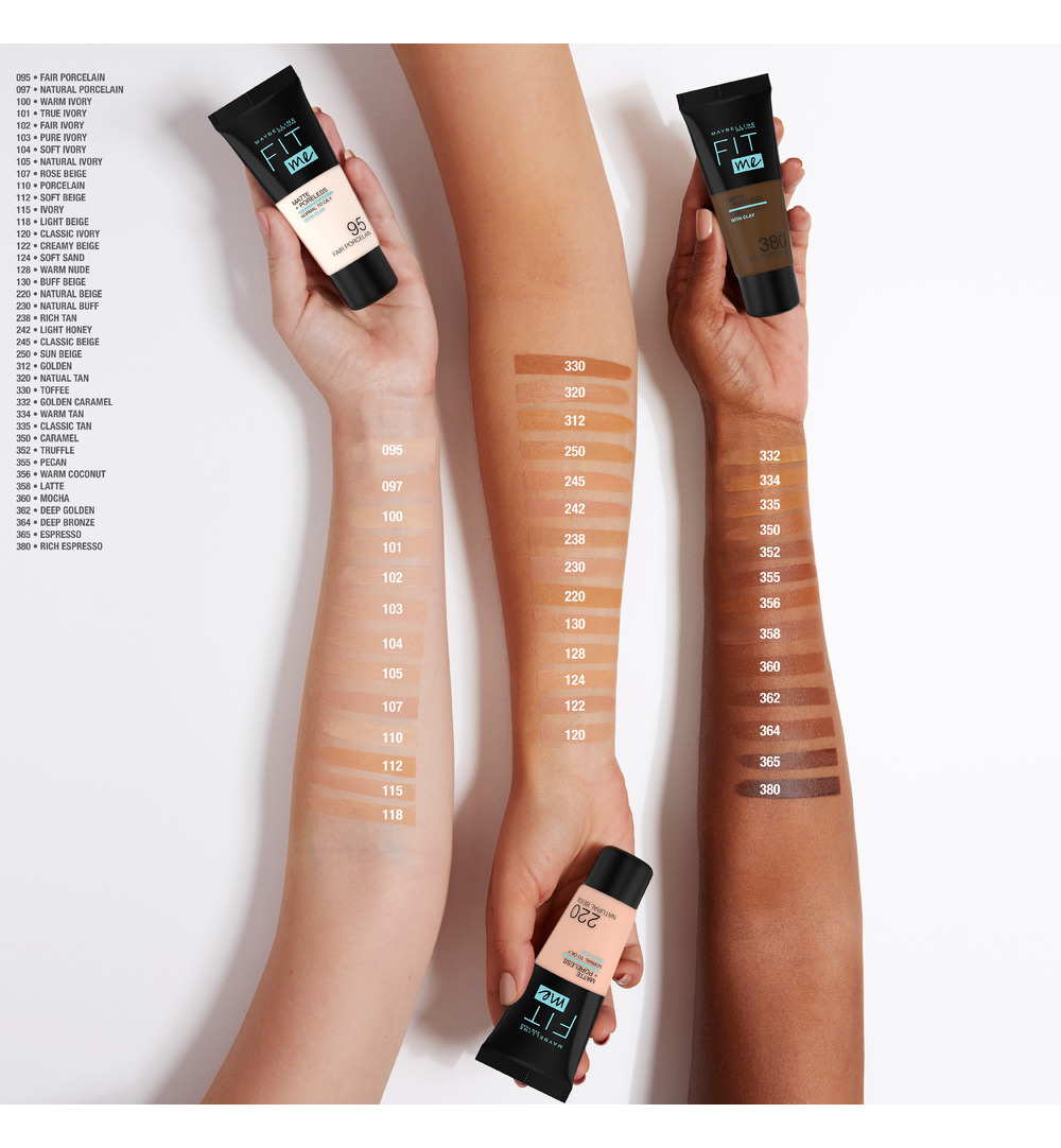 Maybelline New York Fit Me matte & poreless foundation 128 warm nude (1 stuk) - image 3