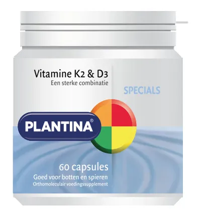 Plantina Vitamine K2 en D3 (60 capsules)