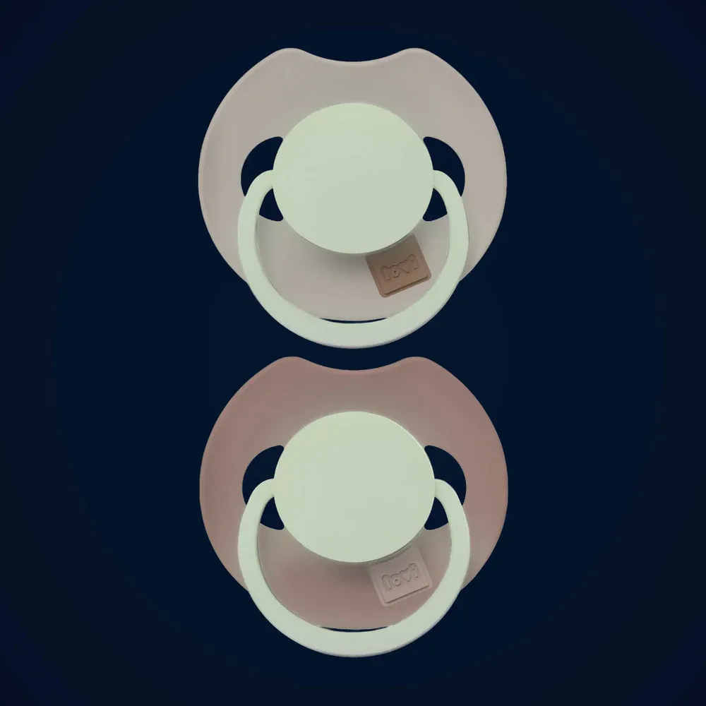 Difrax Fopspeen Glow 0-6M Ivoor (2 stuks)