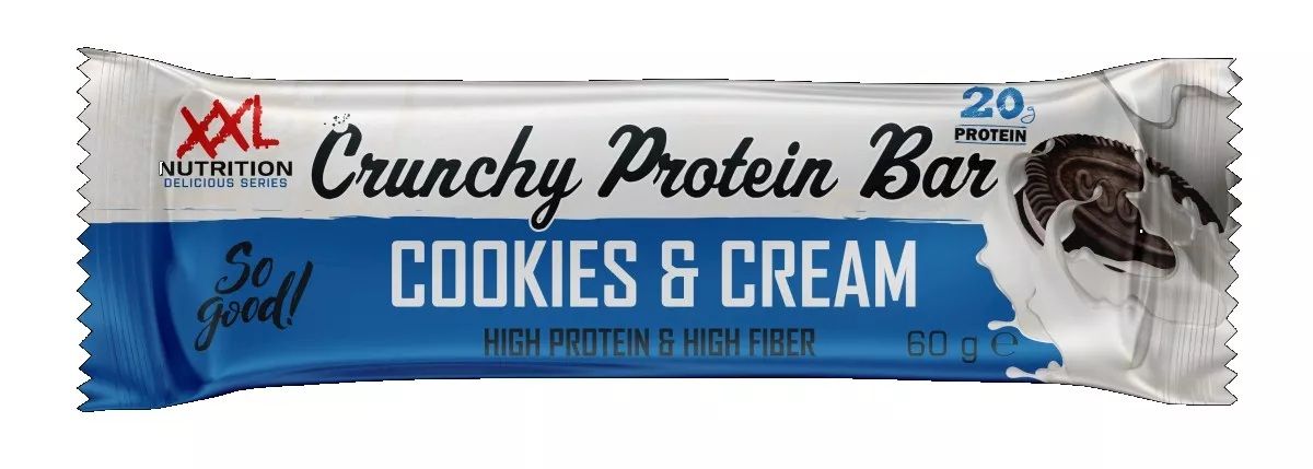 XXL Nutrition Crunchy Protein Bar Cookies & Cream (60 gr)