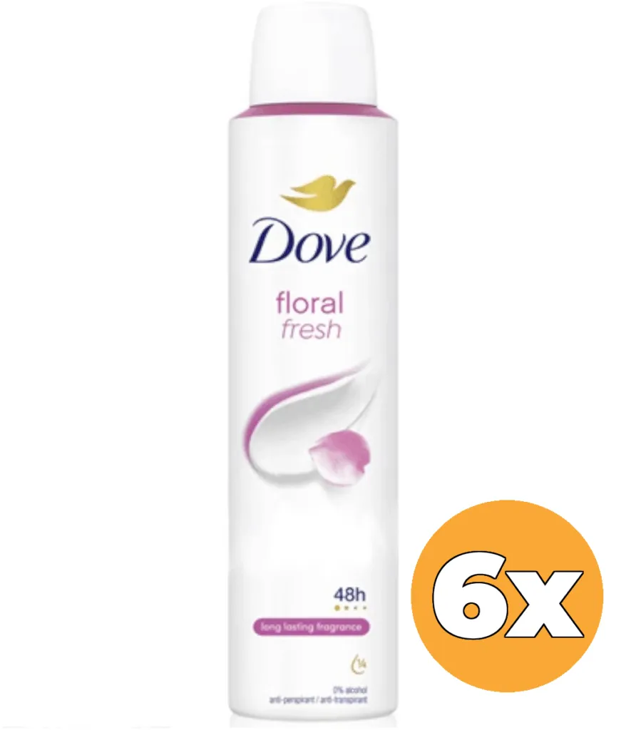 6x Dove Deodorant Spray Floral Fresh (200 ml)