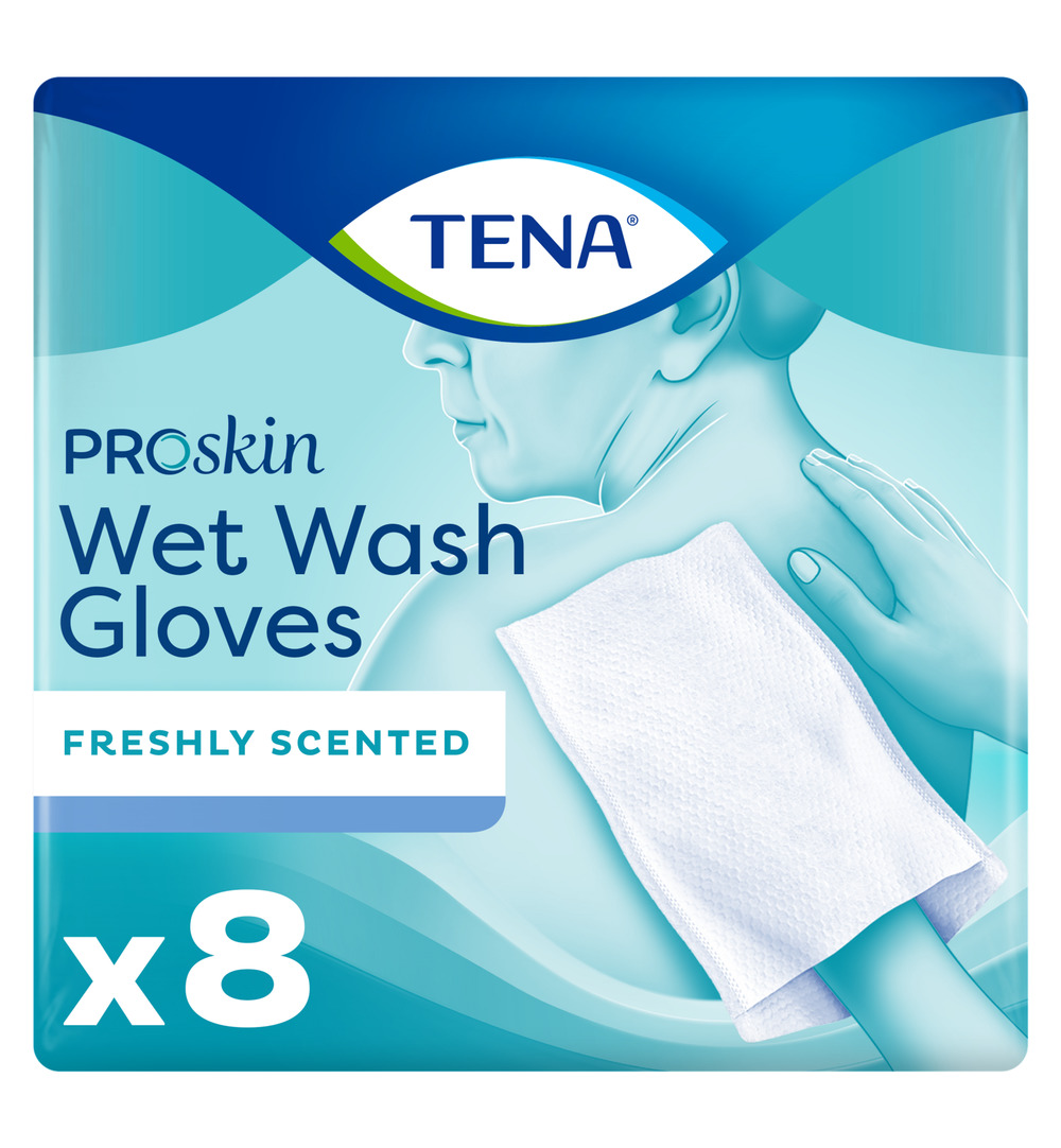 Tena Wet Wash Glove Freshly scented (8 stuks) - image 2